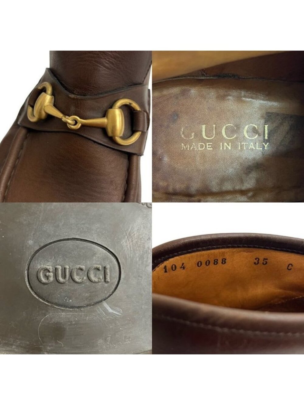 Gucci Horsebit Hardware Leather Short Boots Shoes 35 Size Brown - Picture 3 of 7